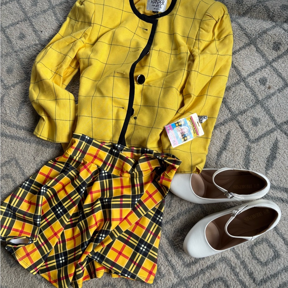 Kate Spade Yellow and Black Plaid Ensemble